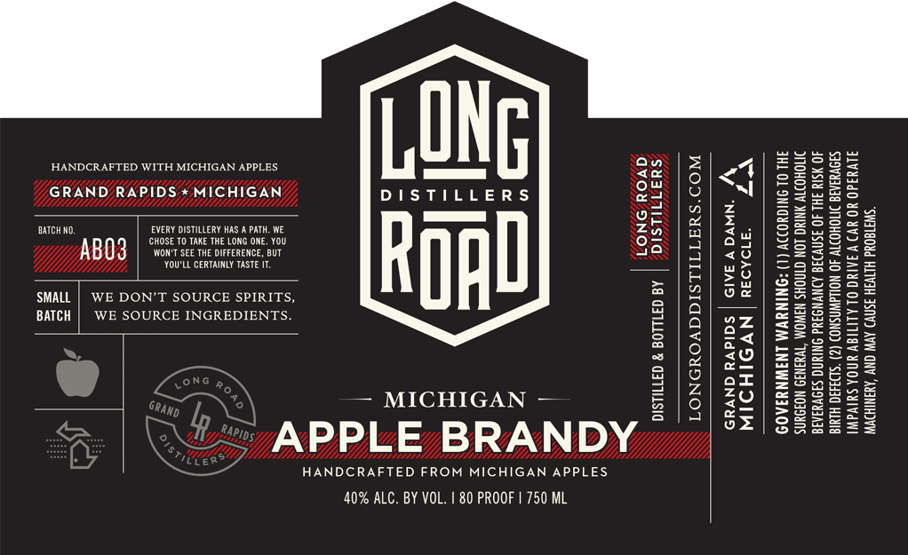 Michigan Apple Brandy Long Road Distillers